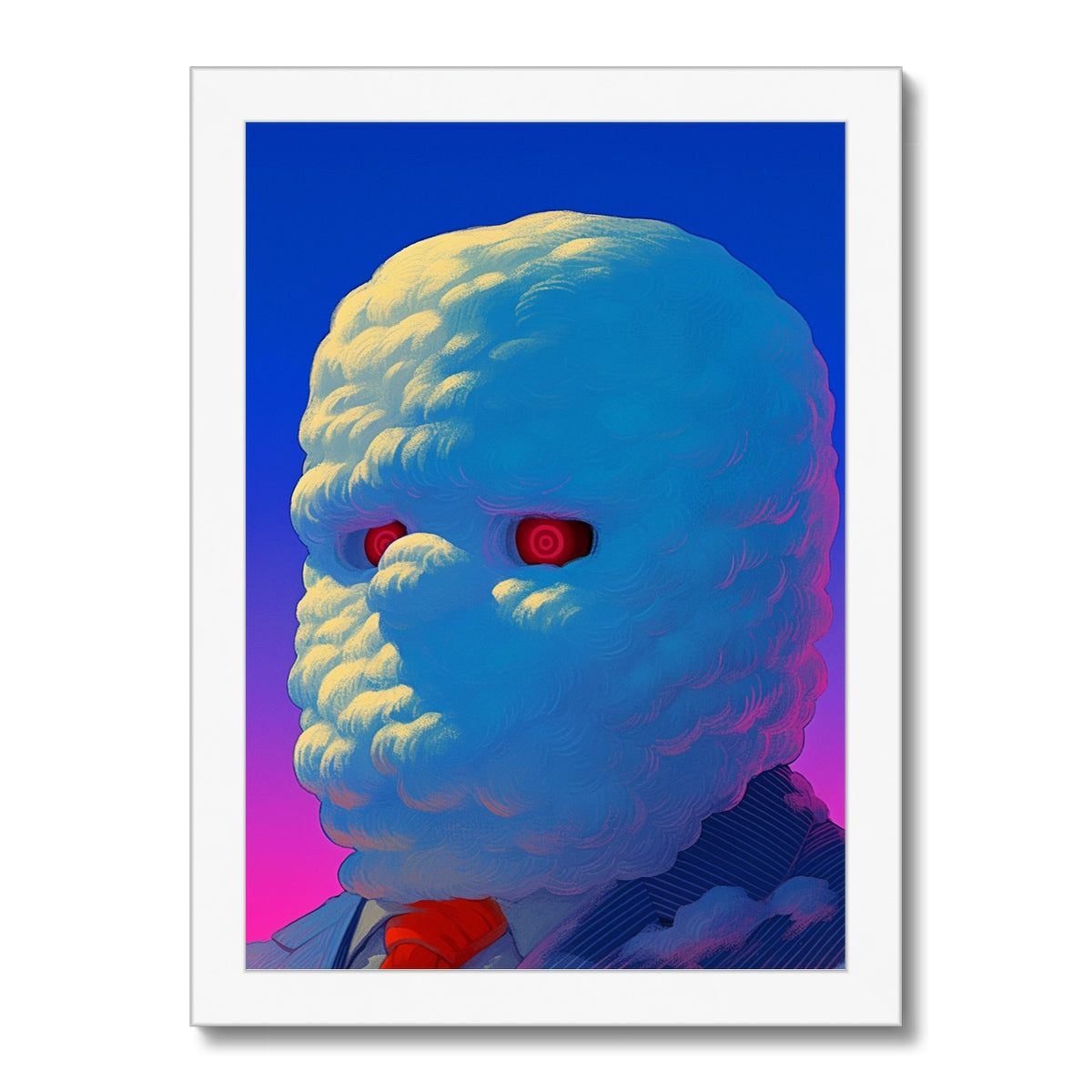 Blizzard Clerk – Surreal Portrait Print – Framed Print detail view by Soulkeeper2099