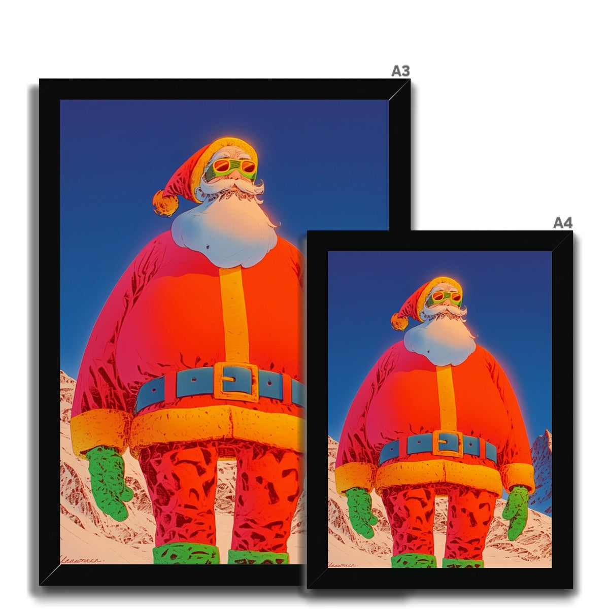 Skyline Patrol Santa – Dark Art Print – Framed Print view 10 by Soulkeeper2099