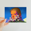 Flora Spirit of the Snowfield Classic Postcard – Neon Surrealism – Art Print by Soulkeeper2099