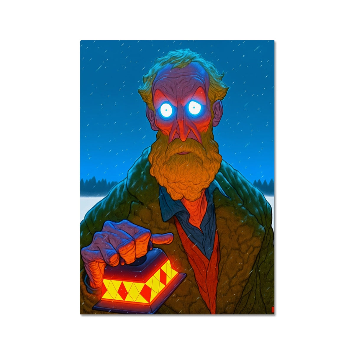 The Signal Keeper – Surreal Portrait Print – Fine Art Print by Soulkeeper2099