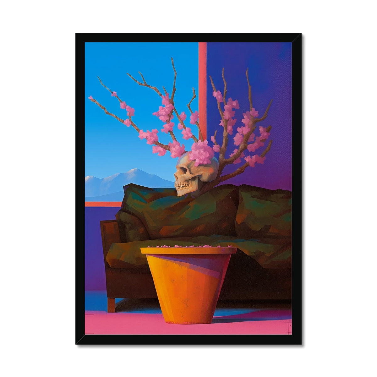 Spring Relic in the Living Room – Dark Art – Framed Print by Soulkeeper2099