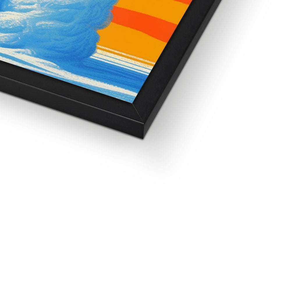Demonio del atardecer — Impresión Enmarcada – Arte Oscuro – Detalle de impresión by Soulkeeper2099