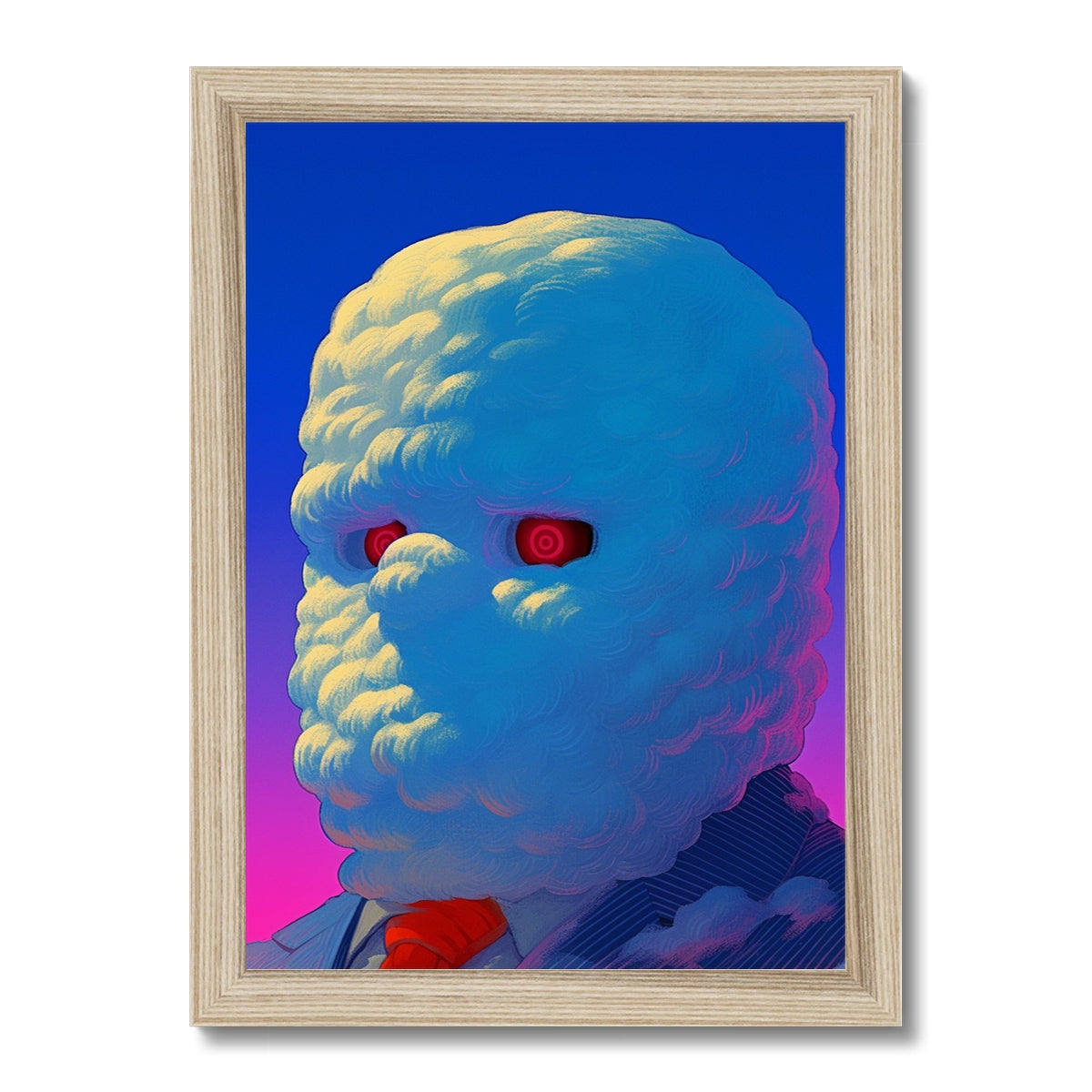 Blizzard Clerk – Surreal Portrait Print – Framed Print frame mockup by Soulkeeper2099