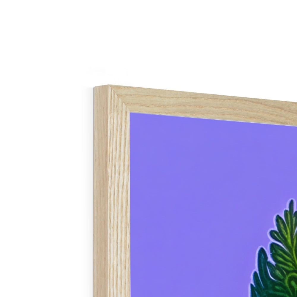 The Green-Crowned Red Gentleman – Neon Surrealism – Framed Print detail view by Soulkeeper2099