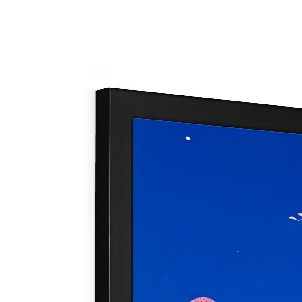 The Cloud-Brained Gentleman – Neon Surrealism – Framed Print detail view by Soulkeeper2099