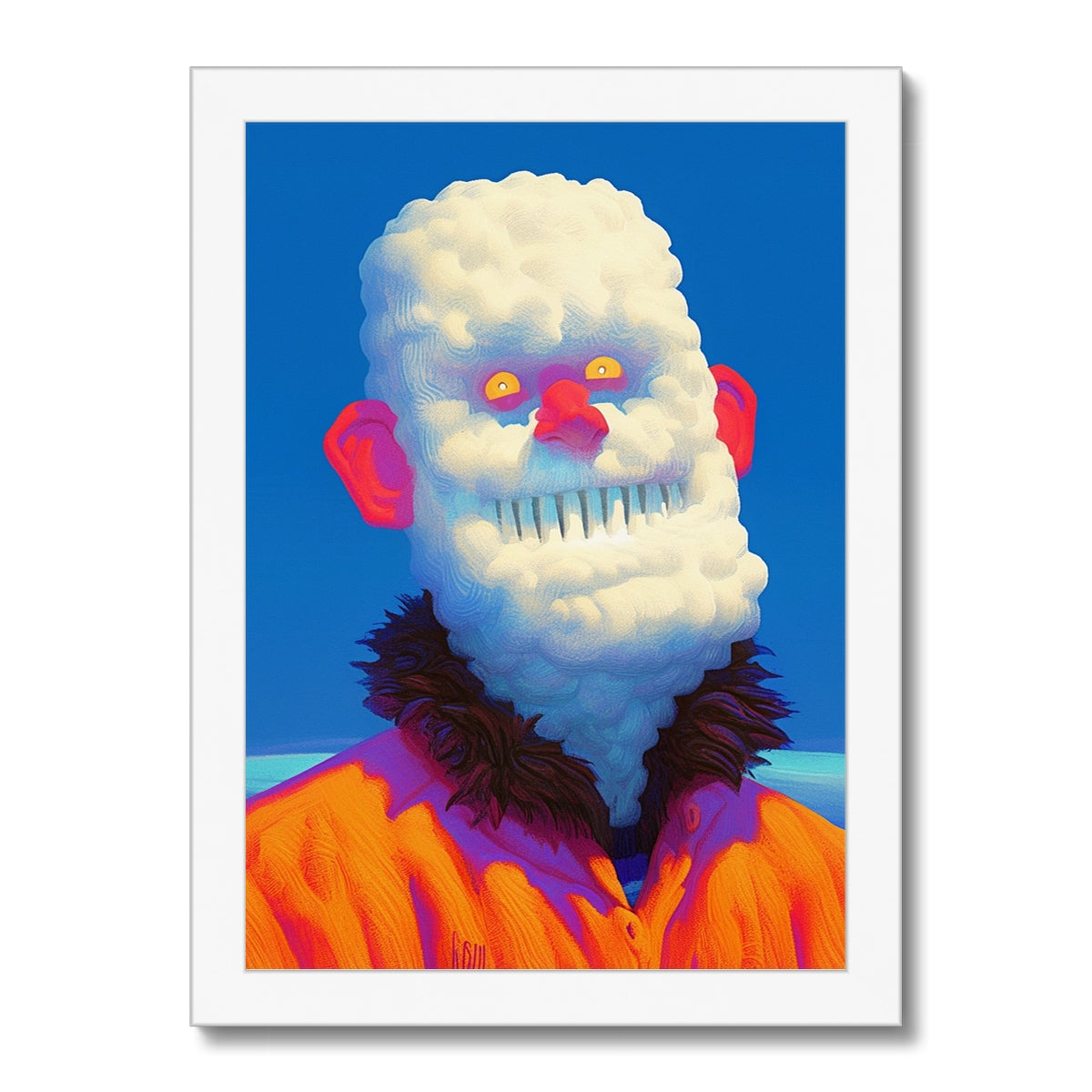 Frostgrinsen — Gerahmter Druck – Dunkler Kunstdruck – Detailansicht by Soulkeeper2099