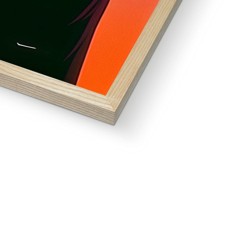 The Cloud-Brained Gentleman – Neon Surrealism – Framed Print detail view by Soulkeeper2099