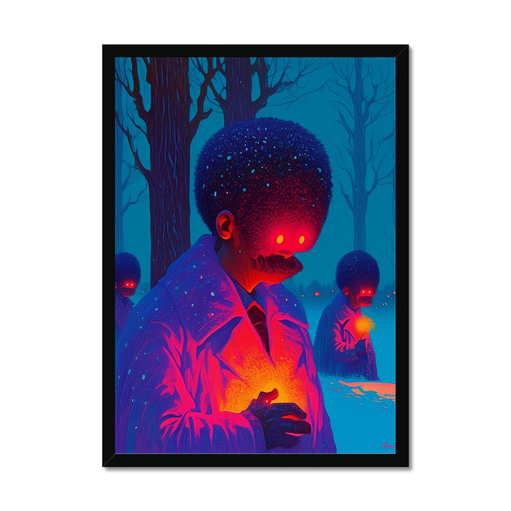 Guardianes del calor — Impresión Enmarcada – Arte Oscuro by Soulkeeper2099