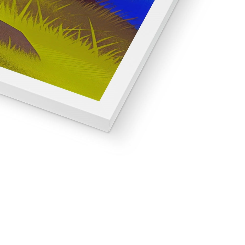 The Mountain's Profile – Surreal Wall Art – Framed Print by Soulkeeper2099