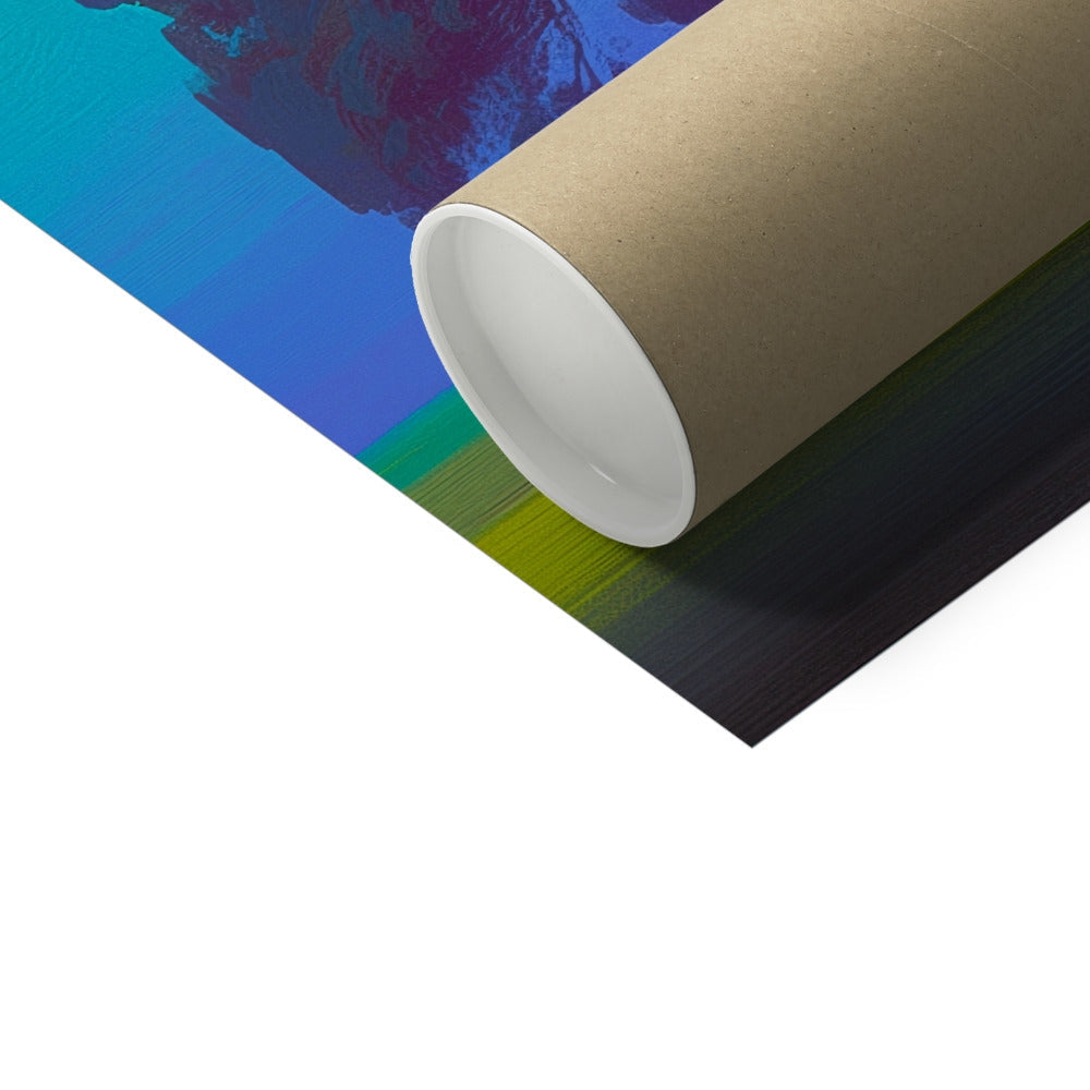“The City in the Canopy” unframed giclée print shown rolled for shipping – Soulkeeper2099.