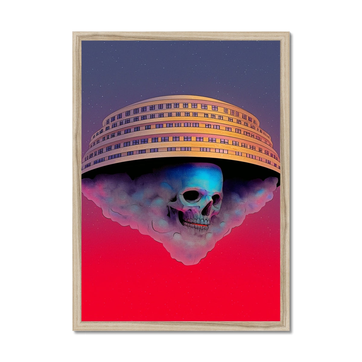 Cloud-Bone Ring – Dark Art – Framed Print frame mockup by Soulkeeper2099