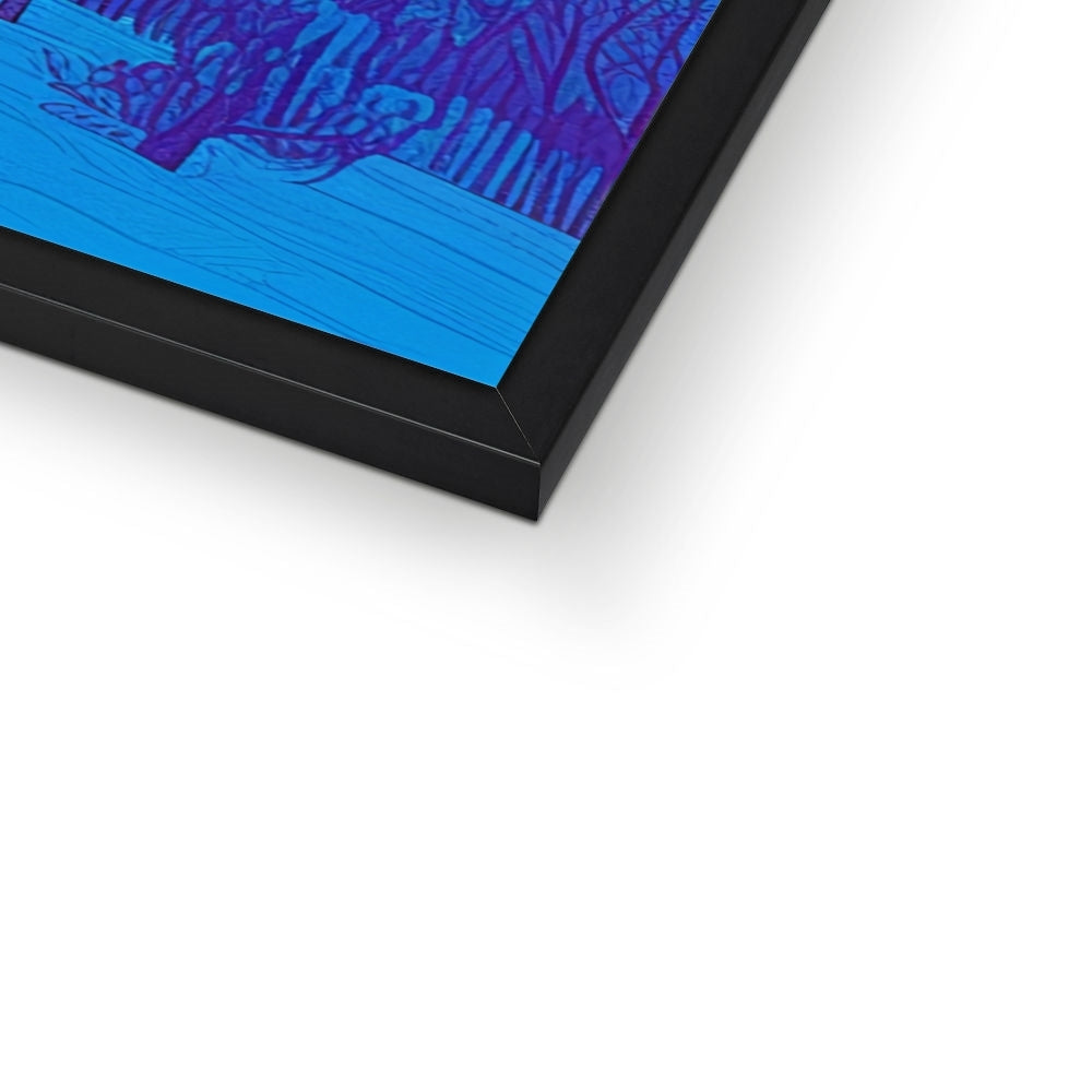 Breath of Neon Winter – Surreal Portrait Print – Framed Print print detail by Soulkeeper2099