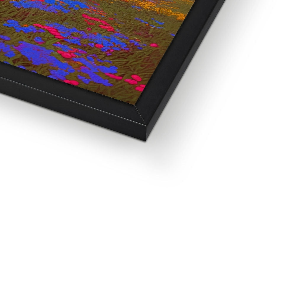 Corner detail of the black frame and white mat on “The House Behind the Cloud” – Soulkeeper2099 framed art print.