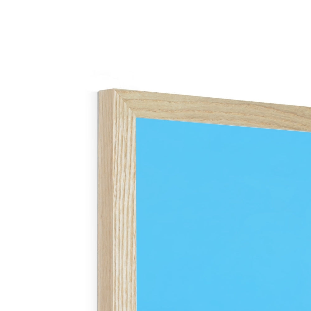 Echoes of the Blue Tower – Neon Surrealism – Framed Print detail view by Soulkeeper2099