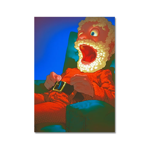 Couch-Side Christmas Scream – Dark Art Print – Wall Art Poster by Soulkeeper2099