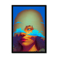 Das Auge unter den Wolken Gerahmter Druck – Dunkler Kunstdruck by Soulkeeper2099