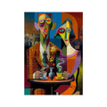 Coffee by the Bridge and Two Gazes – Dark Art Print – Hahnemühle German Etching Print by Soulkeeper2099