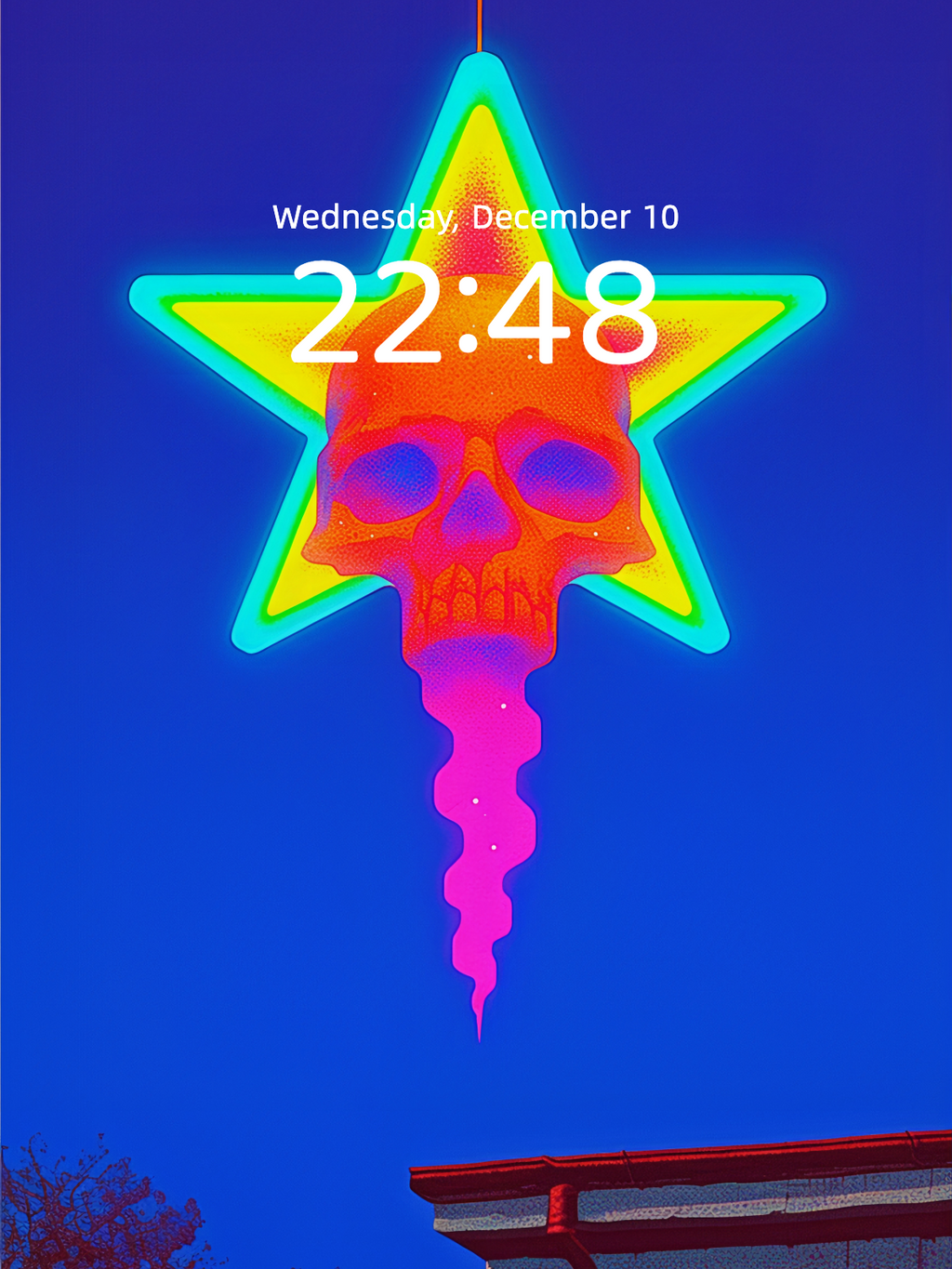 Skull Star Lamp: Goodnight Ritual – Dark Art Wallpaper – wallpaper detail view by Soulkeeper2099
