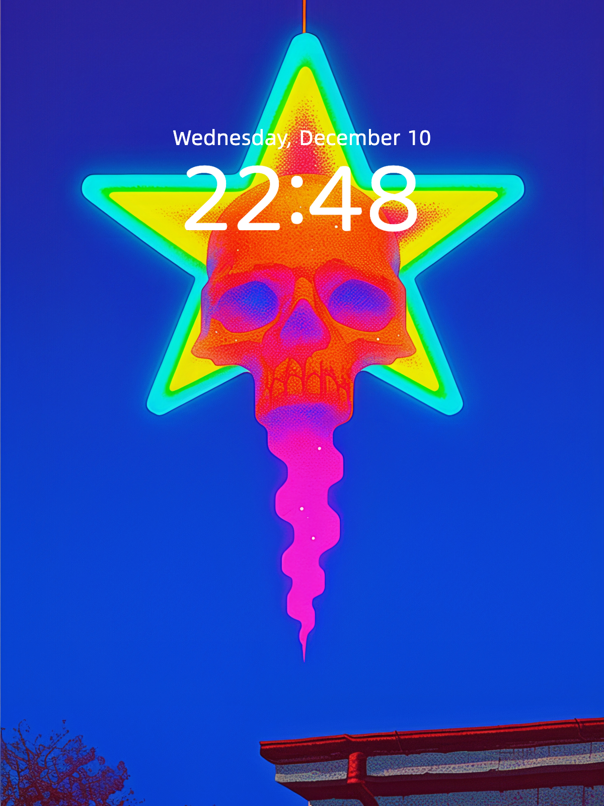 Skull Star Lamp: Goodnight Ritual – Dark Art Wallpaper – wallpaper detail view by Soulkeeper2099