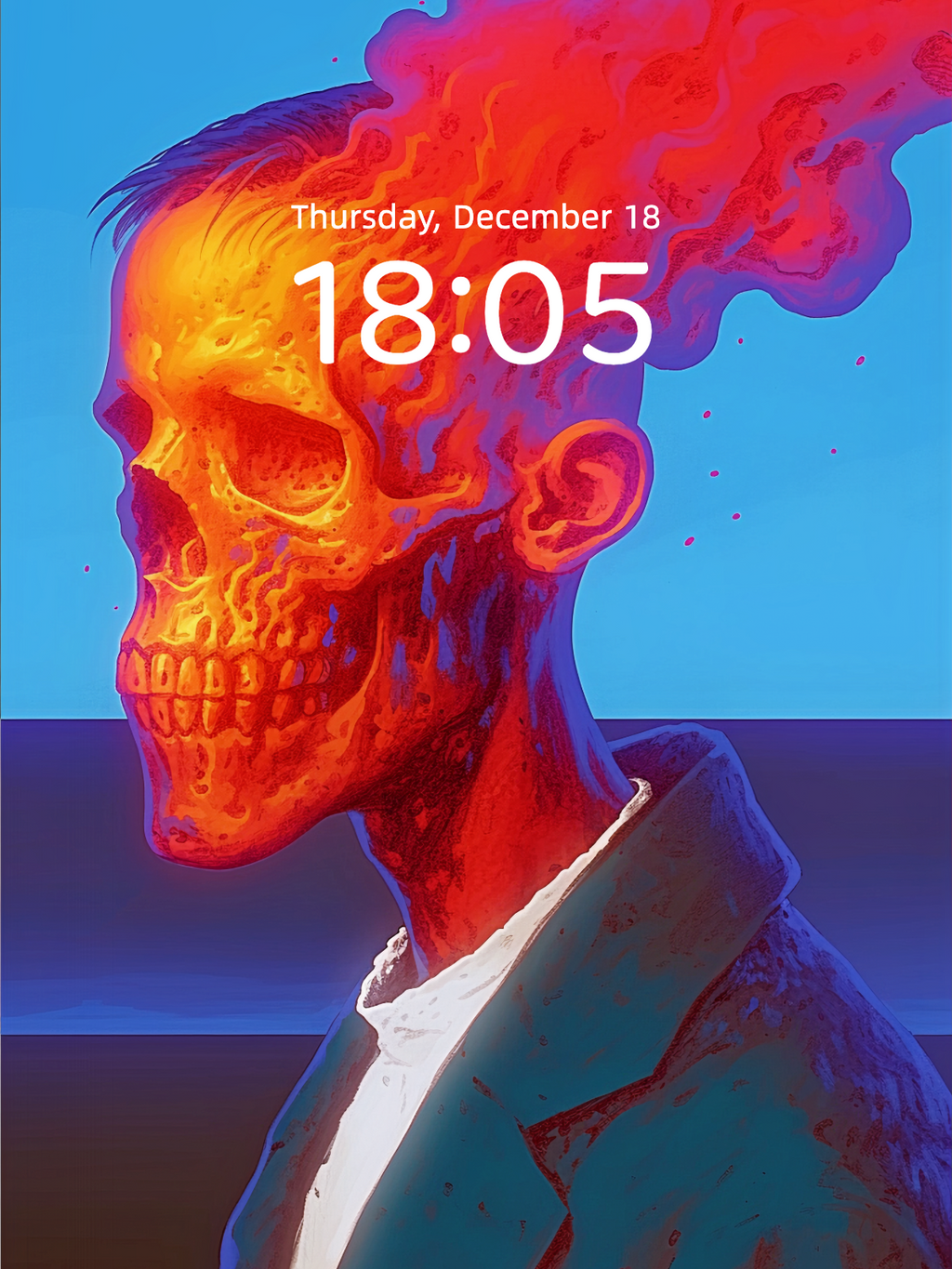 Molten Skull · Coastal Signal – Dark Art Wallpaper – wallpaper detail view by Soulkeeper2099