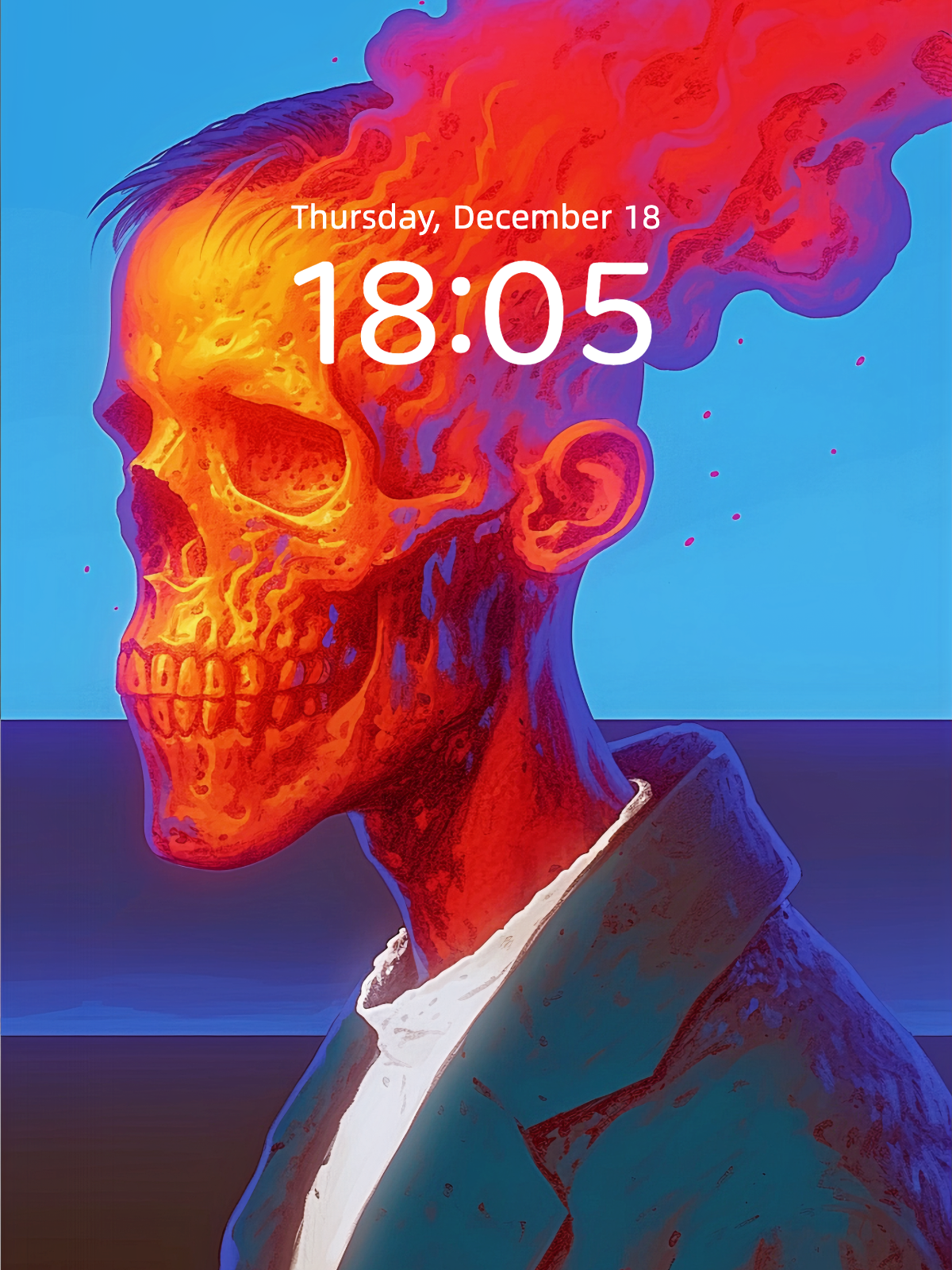 Molten Skull · Coastal Signal – Dark Art Wallpaper – wallpaper detail view by Soulkeeper2099