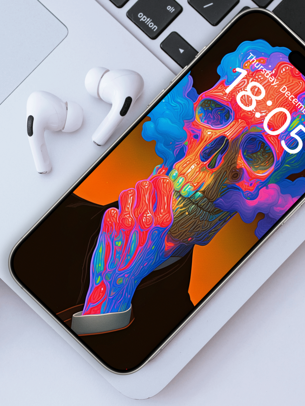 The Melted Mind Observer – Dark Art Wallpaper – wallpaper frame mockup by Soulkeeper2099