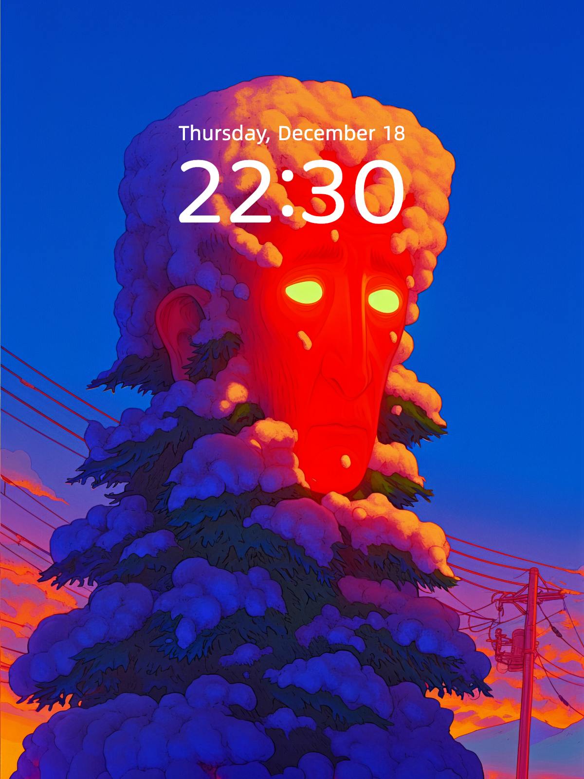 Winter Tree at Ground Zero – Dark Art Wallpaper – wallpaper detail view by Soulkeeper2099