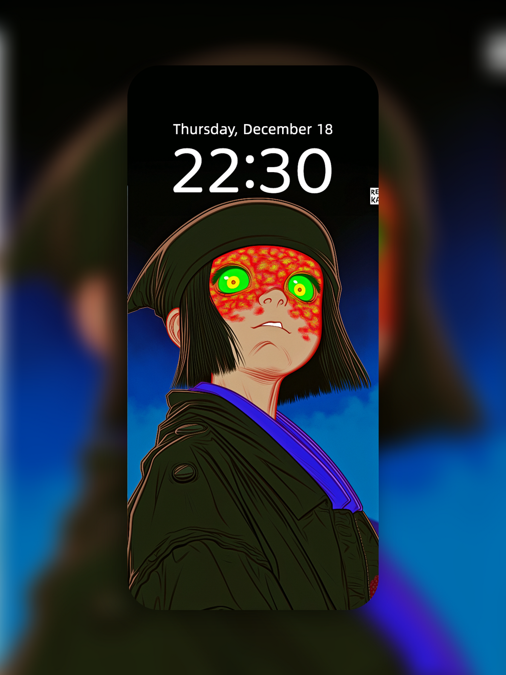 Freckled-Flare Rebel – Dark Art Wallpaper – wallpaper by Soulkeeper2099