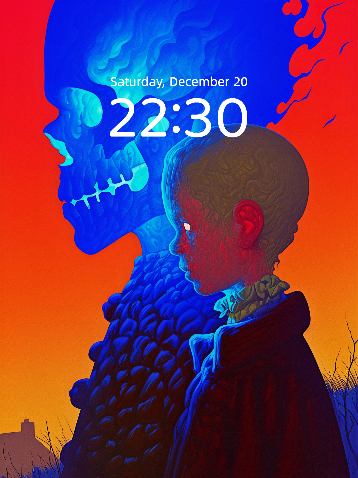 Burning Echo of Myself – Dark Art Wallpaper – wallpaper detail view by Soulkeeper2099