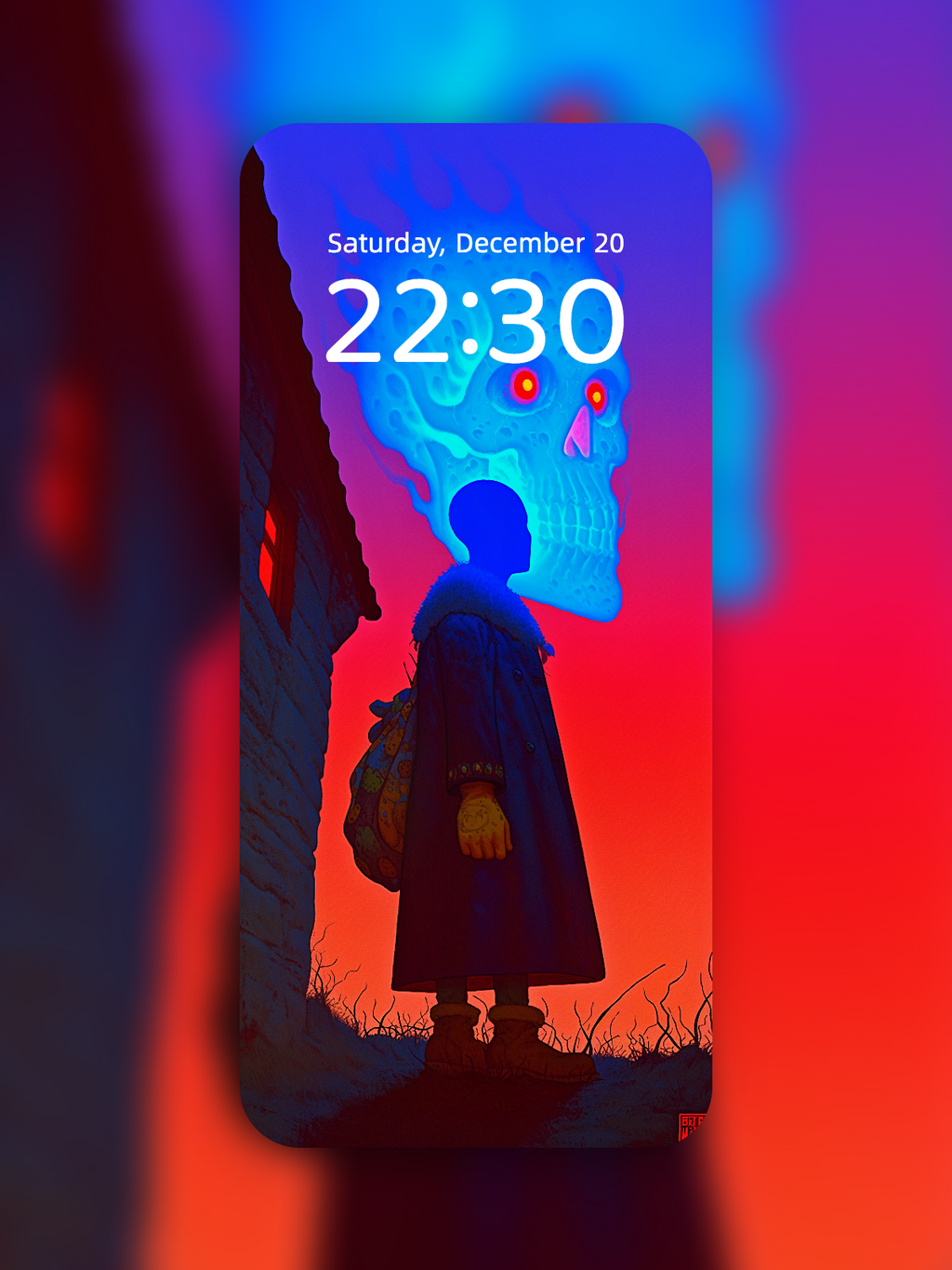 Runaway with a Burning Shadow – Dark Art Wallpaper – wallpaper by Soulkeeper2099