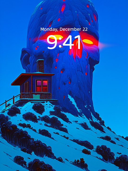 Skull Hill in Winter Haze Wallpaper