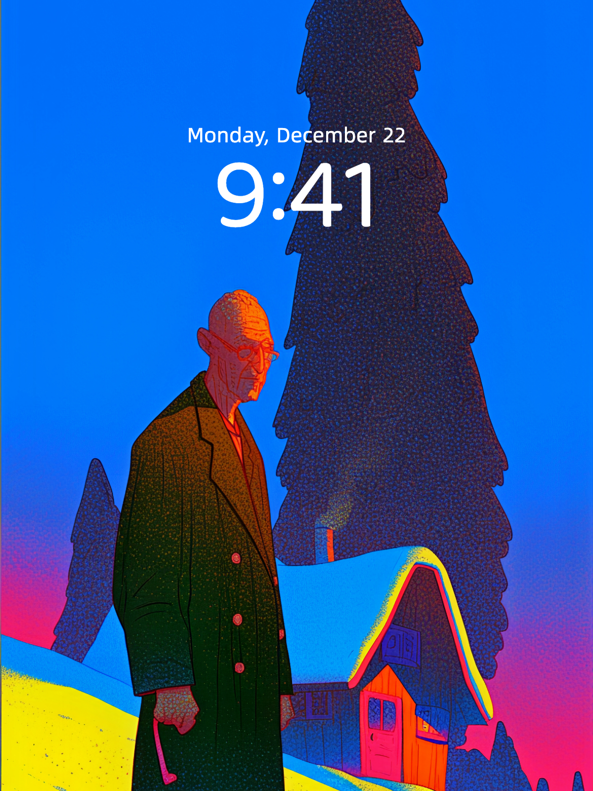 Dusk Walk with Two Guardians wallpaper