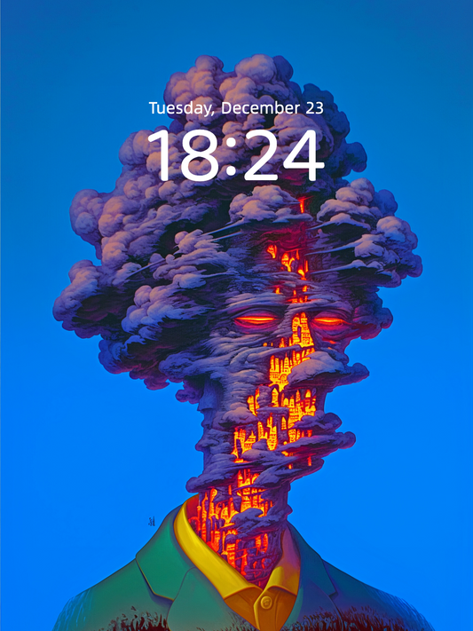 Moonlit Molten City wallpaper