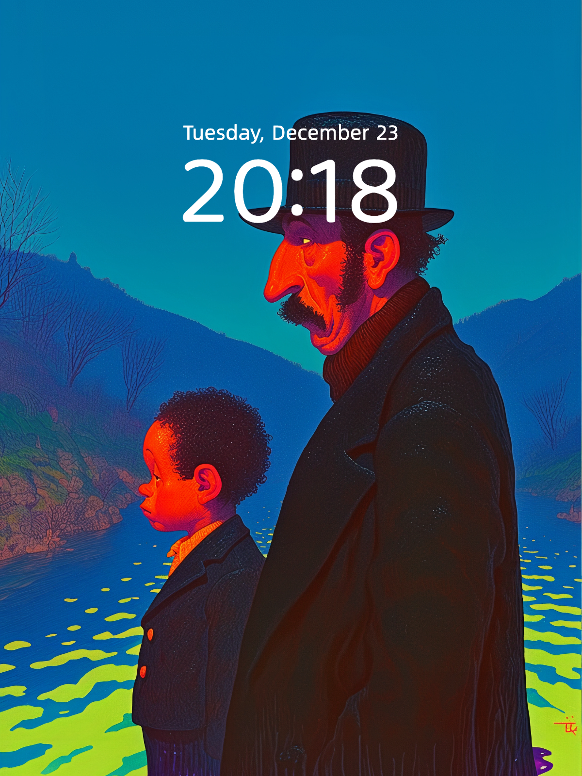 The Promise by the Neon River wallpaper